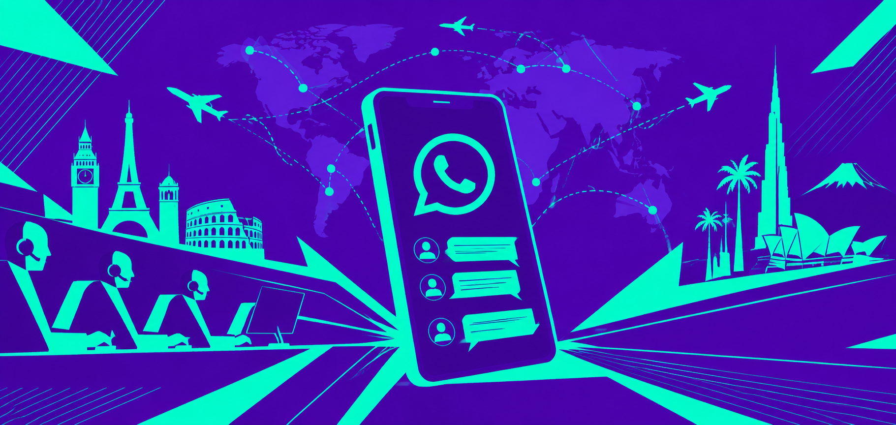Leads flowing from WhatsApp conversations and global travel destinations into your dashboard